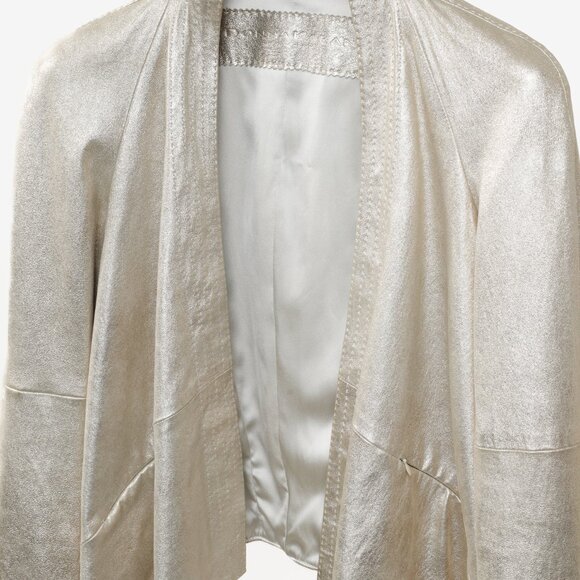 Donna Karan Vintage Golden Lambskin Suede Jacket - Picture 3 of 10